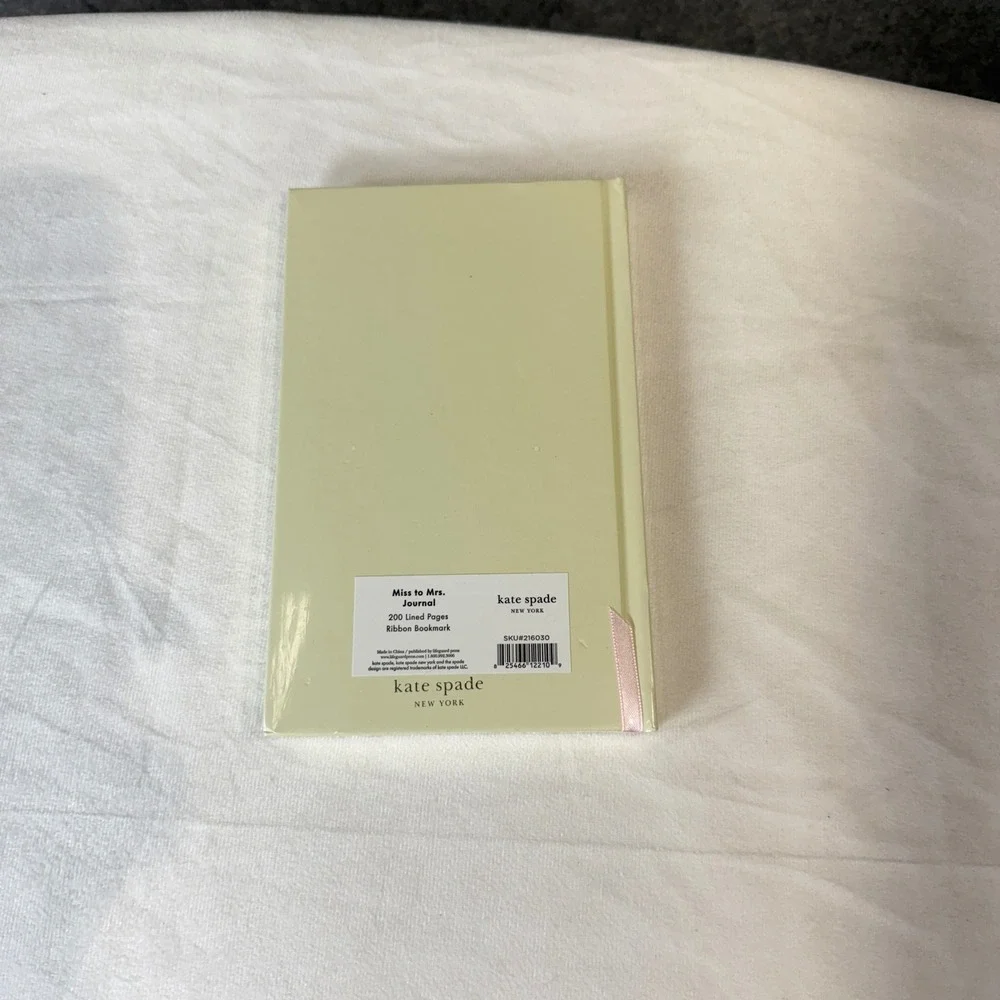 Kate Spade New York Miss to Mrs Journal 200 Lined Pages Ribbon Wedding Gift